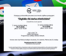 Aicina pieteikties bezmaksas interešu izglītības pedagogu profesionālās pilnveides kursiem “Digitālie rīki darba efektivitātei”