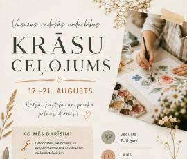 Vasaras radošās nodarbības "Krāsu ceļojums"