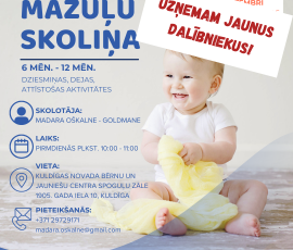 Mazuļu skoliņa uzņem jaunus dalībniekus!